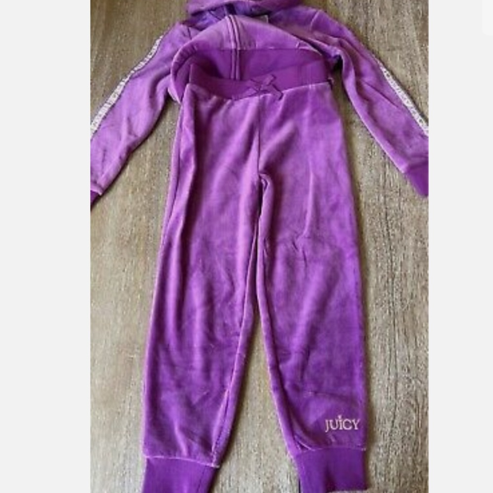 Juicy couture velour kids purple tracksuit set 2t